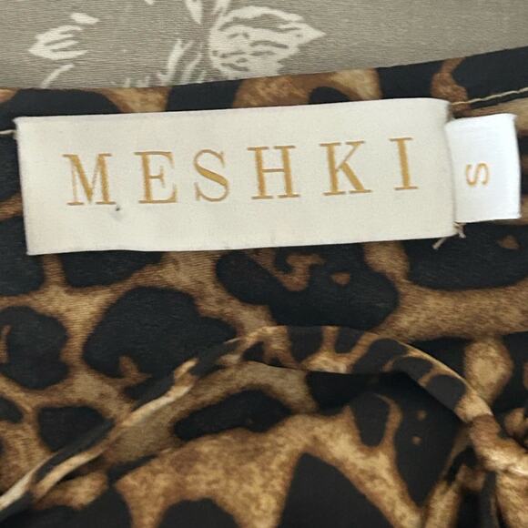Meshki cheetah animal print mini dress halter backless size small - Picture 7 of 10